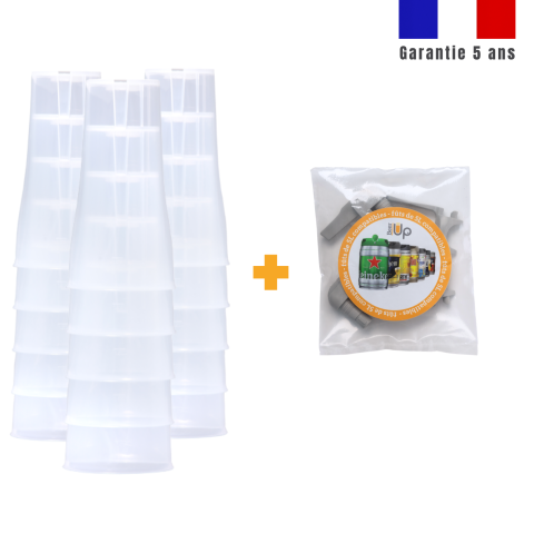 15 verres + 1 lot de 2 kits de remplissage