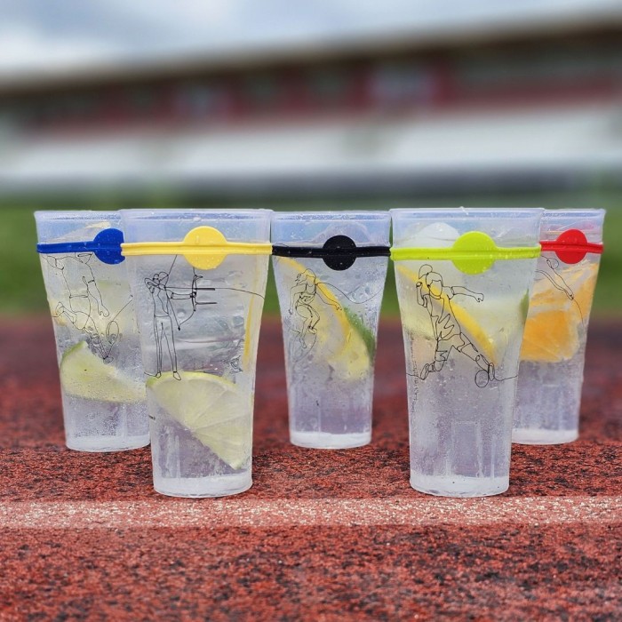 10 verres + Marqueurs de verres